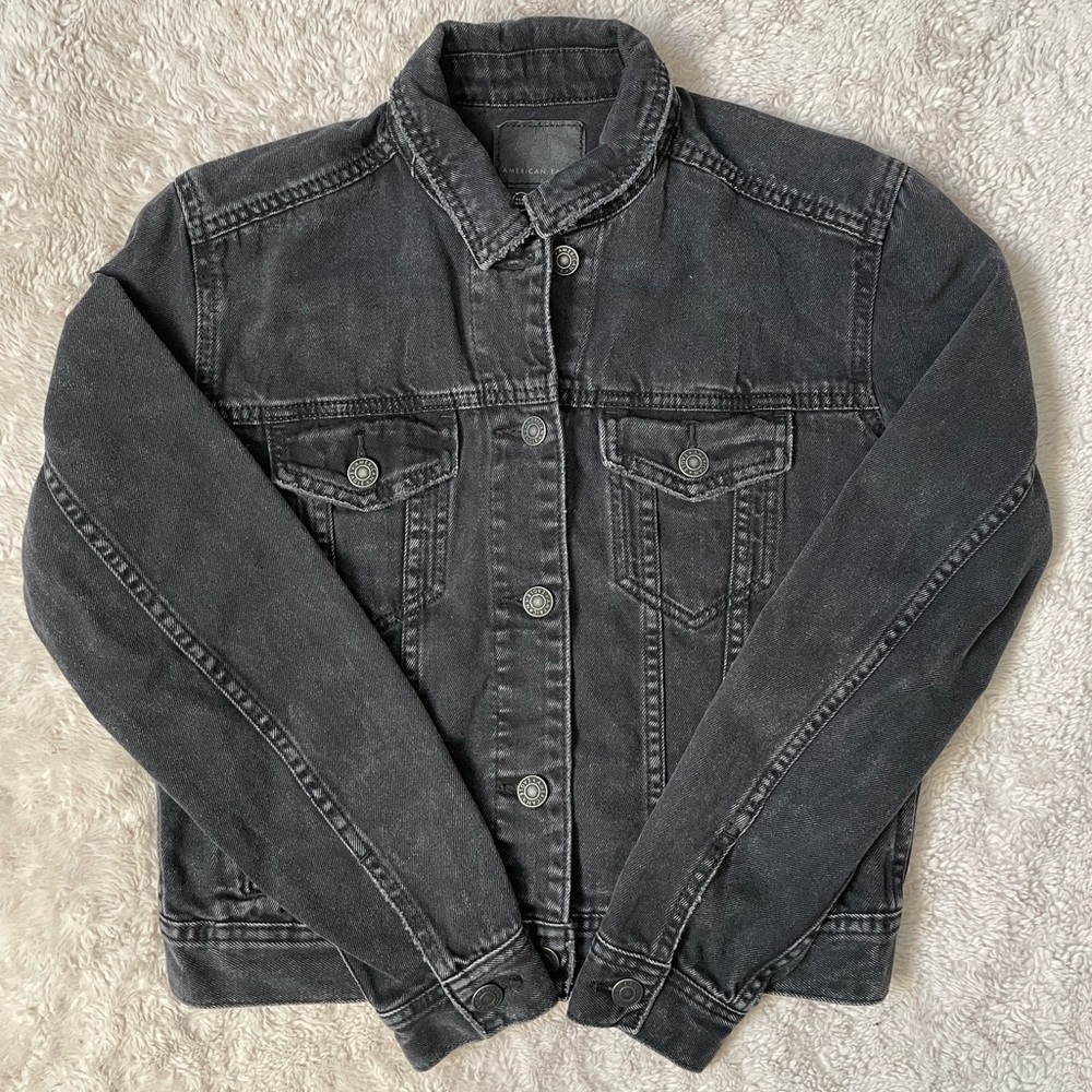 American Eagle Black Denim Jacket